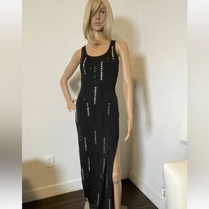 Banjul Long Studded Rhinestone Dress - Size S